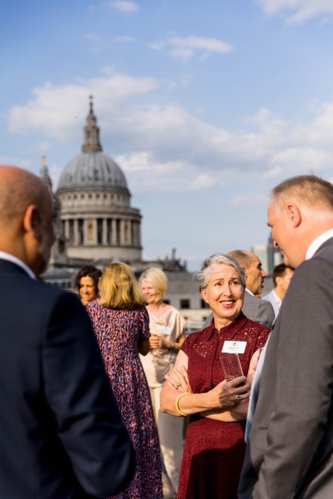 image of St Paul's Cathedral in background at a London corporate event