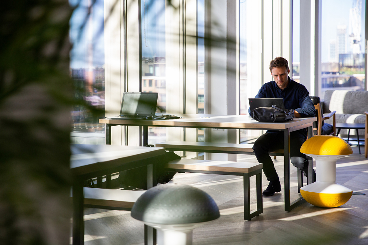 images at co-working space in West London.